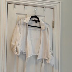 Revamped White Sheer Blouse